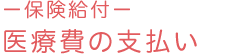 －保険給付－ 医療費の支払い